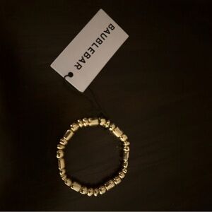 NWT! BaubleBar Gold Beaded Stretch Bracelet